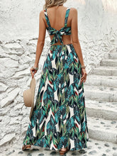 Plant Printed Crop Top And Skirt Set